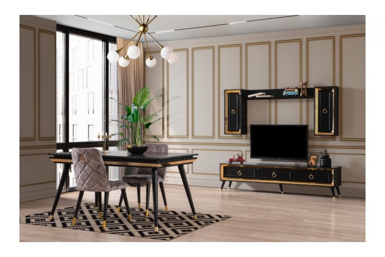 Elegant Siyah Yemek Odası