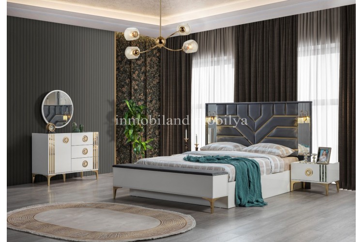 Alyana Modern Beyaz Yatak Odası Takımı 