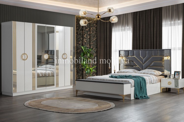 Alyana Modern Beyaz Yatak Odası Takımı 