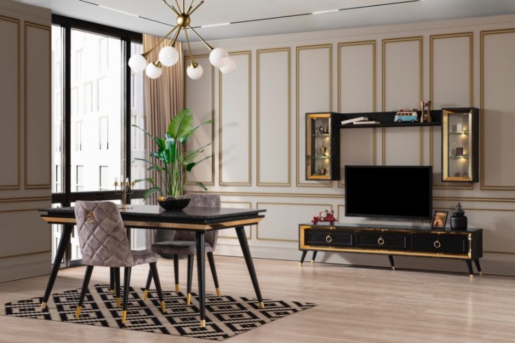 Elegant Siyah Yemek Odası