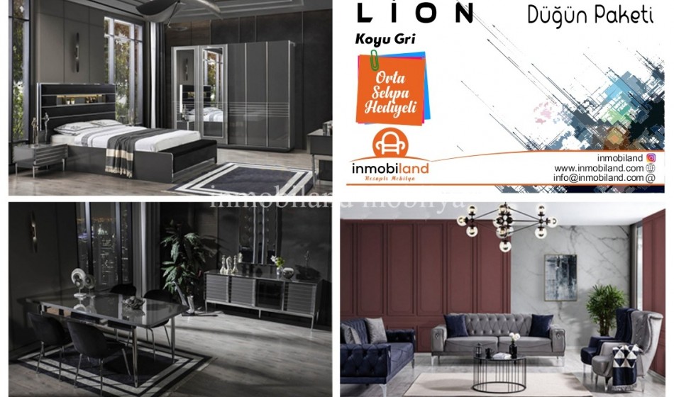 Lion Krom Gri Düğün Paketi